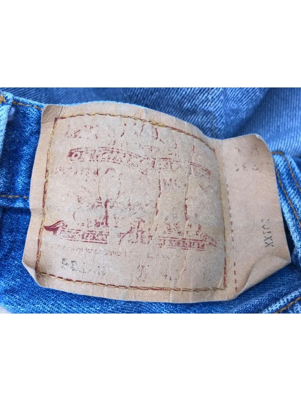 Vintage Levis XX  USA Made Blue Jeans Mens Denim 42x31 Red Tab 100% Cotton